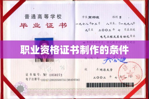兴仁职业资格证书制作的条件