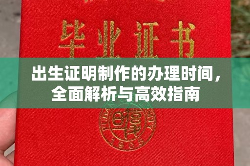 兴仁出生证明制作的办理时间，全面解析与高效指南